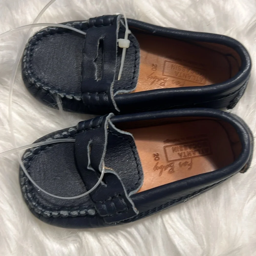 Alanta Moccasin For Babies Size EU 20 US 12-18 Months Blue Leather lining